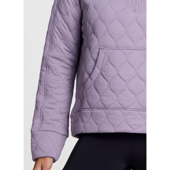 Avalanche Women's Quilted Cotton Blend 1/4 Zip Sweatshirt with Pocket Sz Medium - Picture 2 of 7